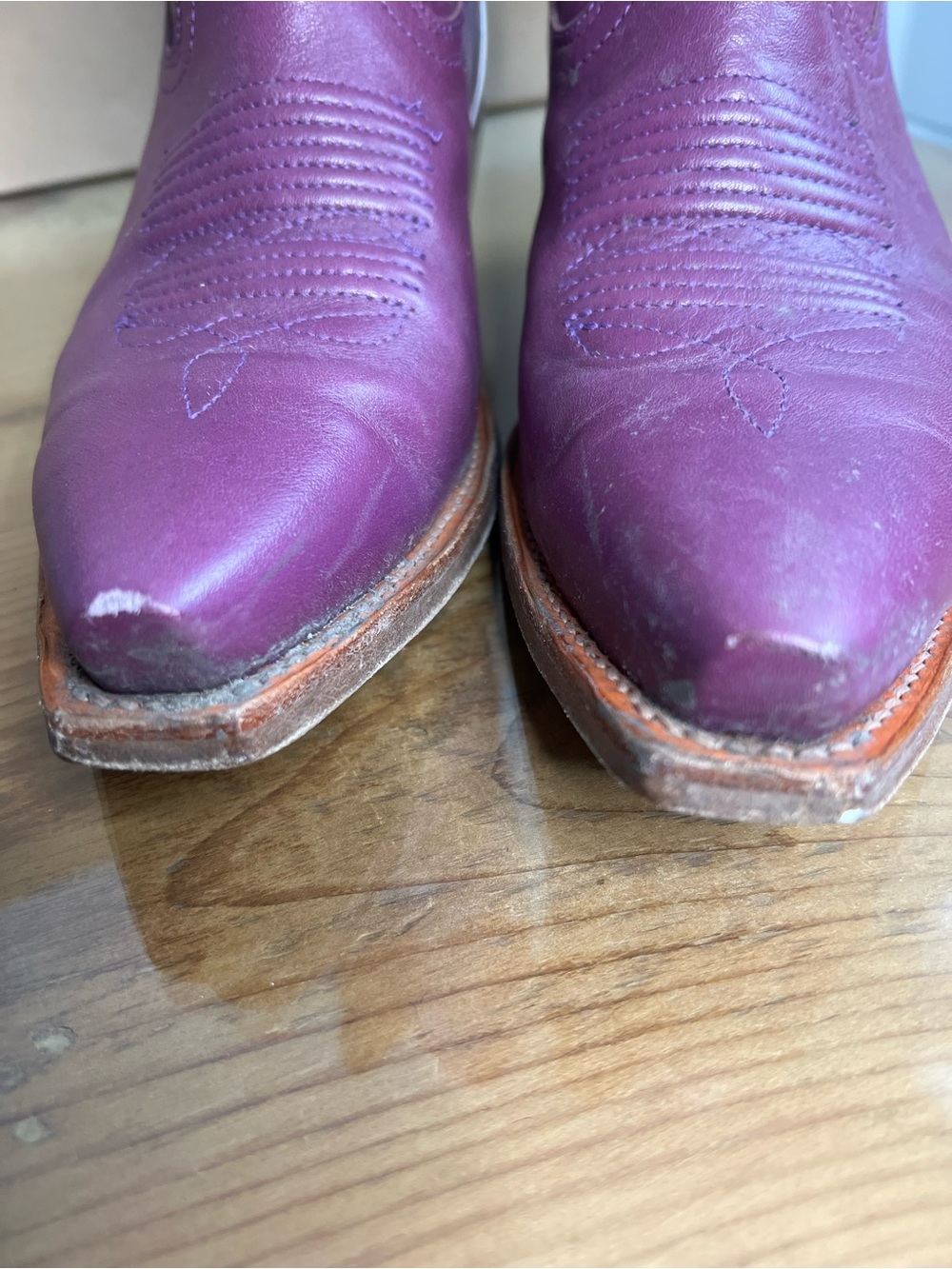 Tecovas the Annie violet Purple Leather Western Heeled Boots - Picture 3 of 8